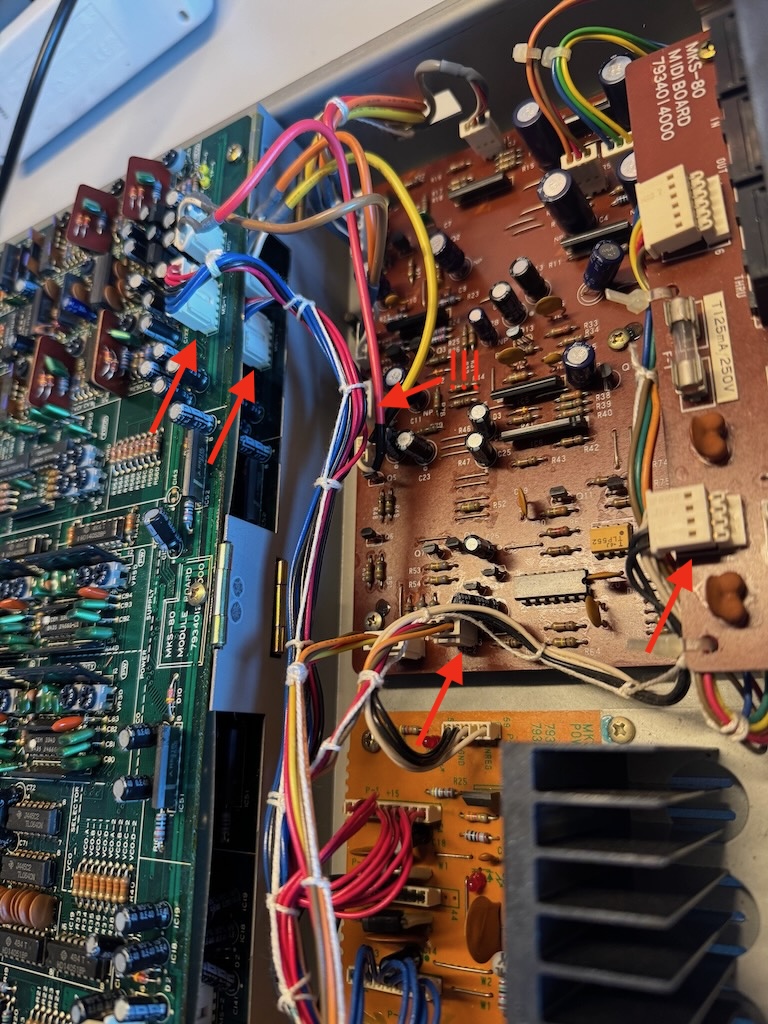 Five power connectors